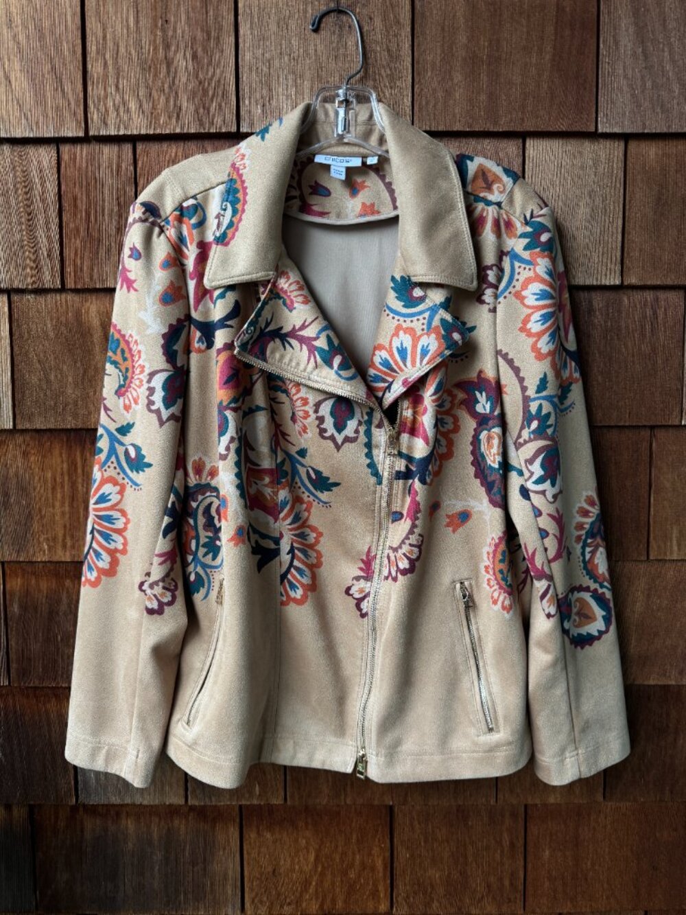 Chico's Artisanal Floral Moto Jacket Blazer in Women's X-Large 16 Chico's 3